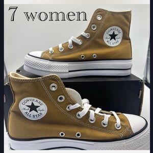 Converse Women's High-Top Sneakers - tan lifts